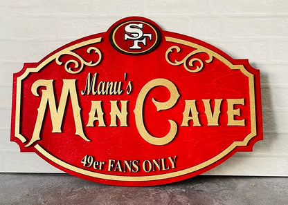 Custom Name San Francisco 49ers Man Cave&Diva Cave Sign