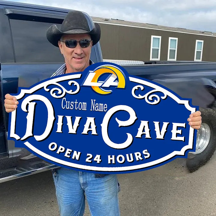 Custom Name Los Angeles Rams Man Cave&Diva Cave Sign