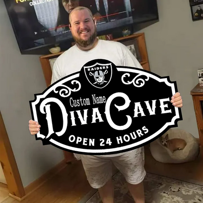Custom Name Las Vegas Raiders Man Cave&Diva Cave Sign