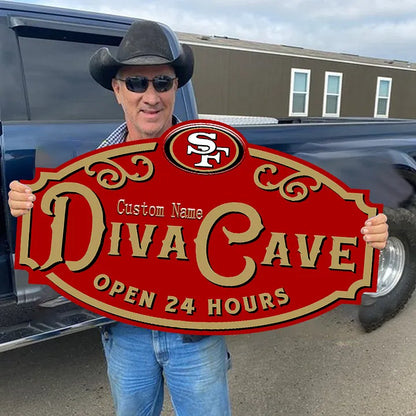 Custom Name San Francisco 49ers Man Cave&Diva Cave Sign