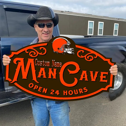 Custom Name Cleveland Browns Man Cave&Diva Cave Sign
