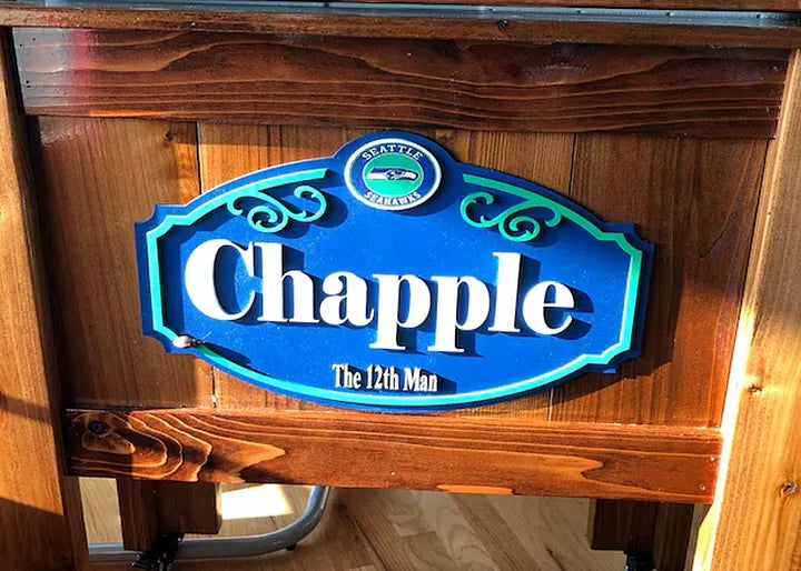 Custom Name Seattle Seahawks Man Cave&Diva Cave Sign