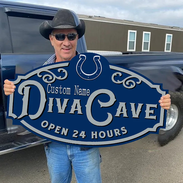 Custom Name Indianapolis Colts Man Cave&Diva Cave Sign