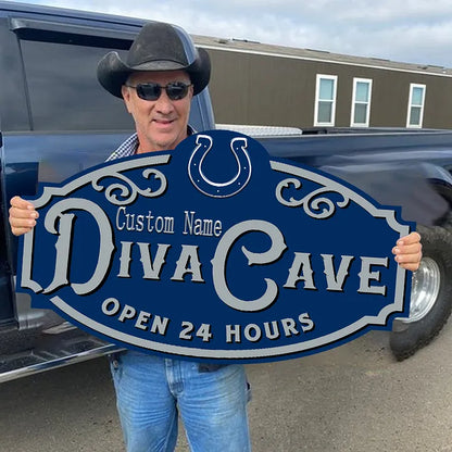 Custom Name Indianapolis Colts Man Cave&Diva Cave Sign