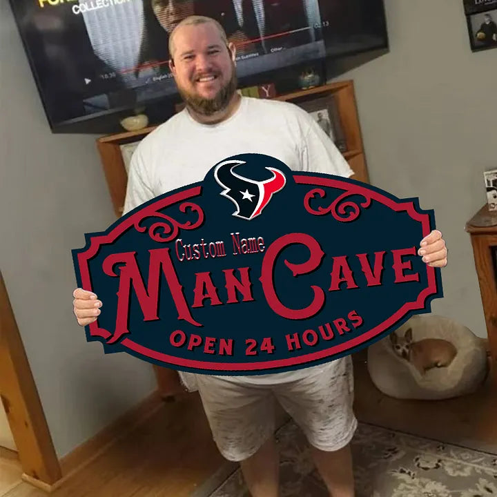Custom Name Houston Texans Man Cave&Diva Cave Sign