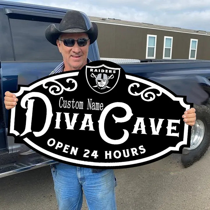 Custom Name Las Vegas Raiders Man Cave&Diva Cave Sign