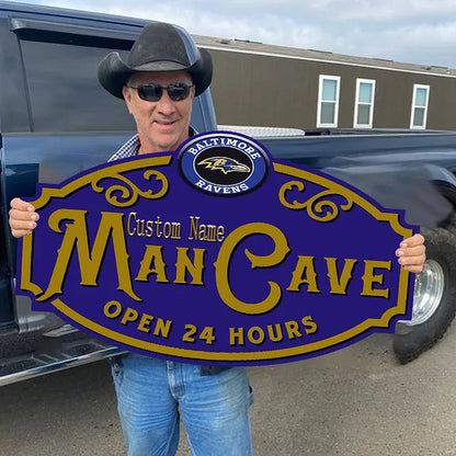 Custom Name Baltimore Ravens Man Cave&Diva Cave Sign