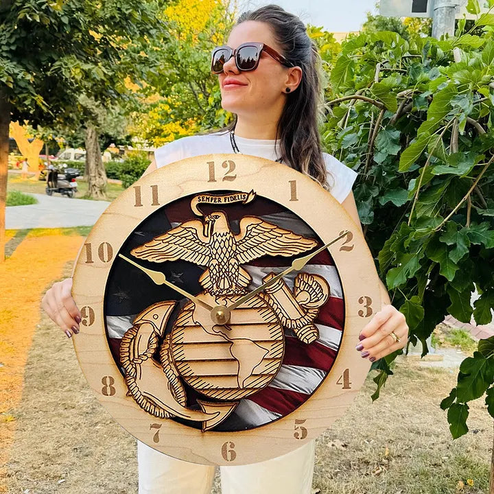 🔥2026 Hot Sale 🔥Rustic Military Wall Decor Clock