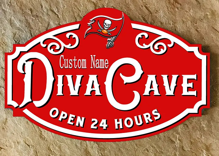 Custom Name Tampa Bay Buccaneers Man Cave&Diva Cave Sign