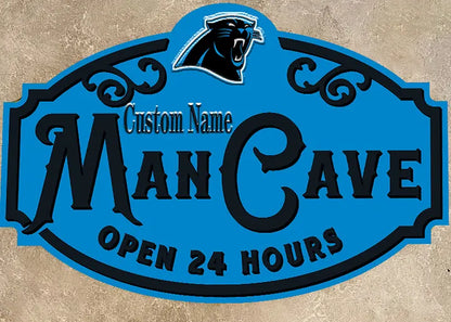 Custom Name Carolina Panthers Man Cave&Diva Cave Sign