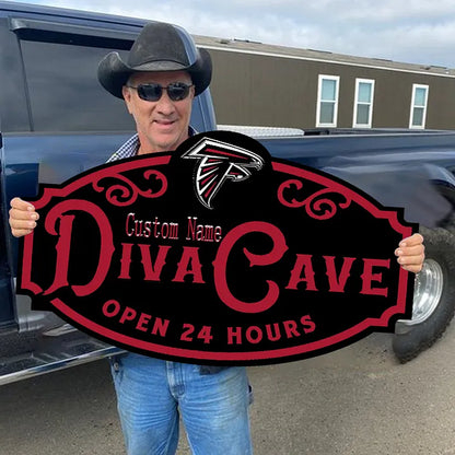 Custom Name Atlanta Falcons Man Cave&Diva Cave Sign