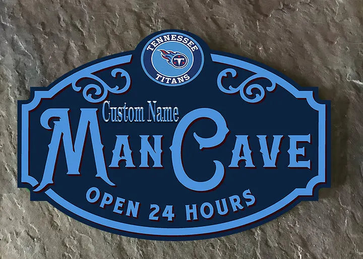 Custom Name Tennessee Titans Man Cave&Diva Cave Sign