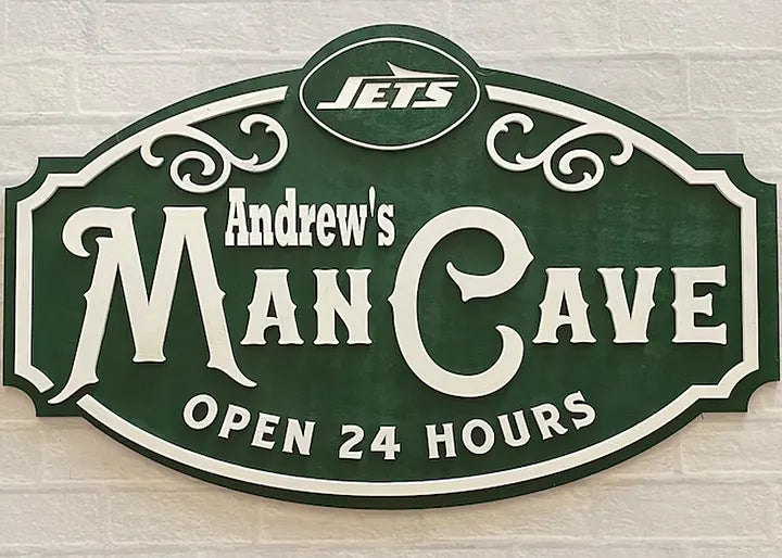 Custom Name New York Jets Man Cave&Diva Cave Sign