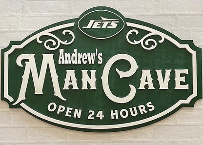 Custom Name New York Jets Man Cave&Diva Cave Sign