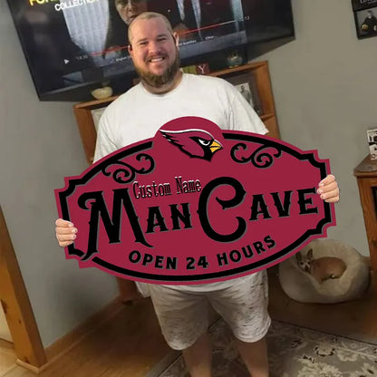 Custom Name Arizona Cardinals Man Cave&Diva Cave Sign