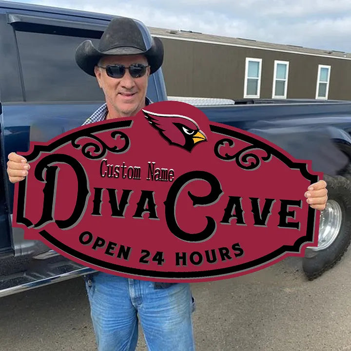 Custom Name Arizona Cardinals Man Cave&Diva Cave Sign