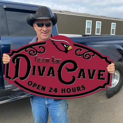 Custom Name Arizona Cardinals Man Cave&Diva Cave Sign