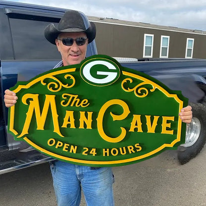 Custom Name Green Bay Packers Man Cave&Diva Cave Sign