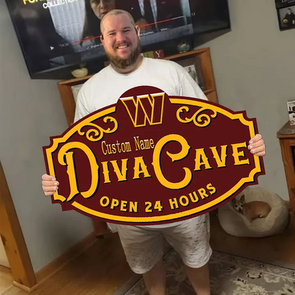 Custom Name NEW Washington Commanders Man Cave&Diva Cave Sign