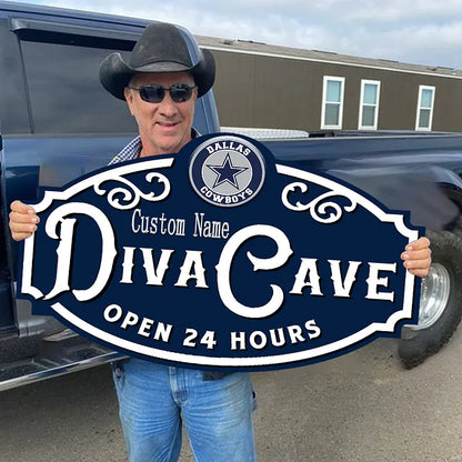 Custom Name Dallas Cowboys Man Cave&Diva Cave Sign