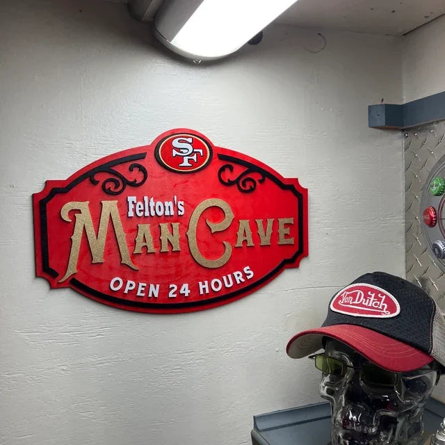 Custom Name San Francisco 49ers Man Cave&Diva Cave Sign