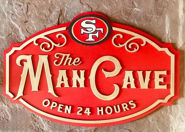 Custom Name San Francisco 49ers Man Cave&Diva Cave Sign