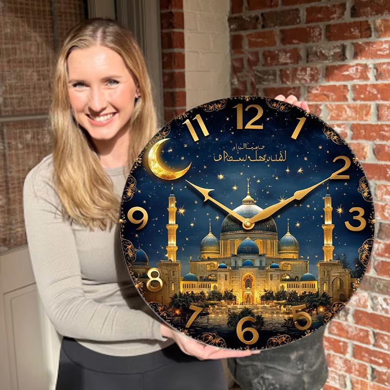 🔥2026 Hot Sale 🔥Islamic Wall Decor Wood Clock