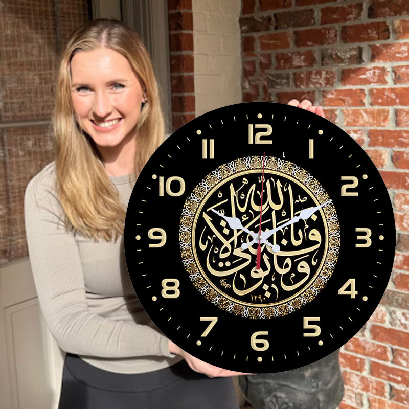 🔥2026 Hot Sale 🔥Islamic Wall Decor Wood Clock