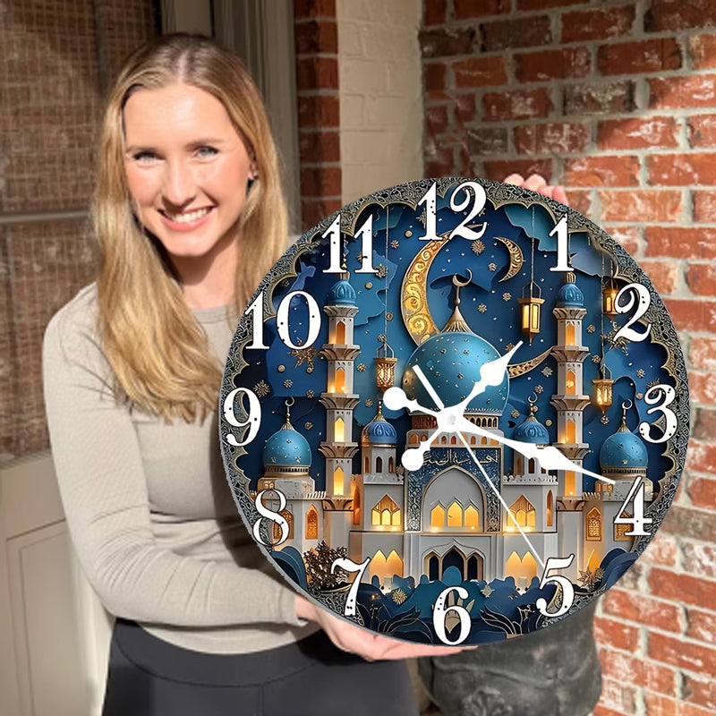 🔥2026 Hot Sale 🔥Islamic Wall Decor Wood Clock