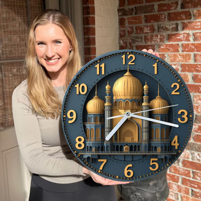 🔥2026 Hot Sale 🔥Islamic Wall Decor Wood Clock