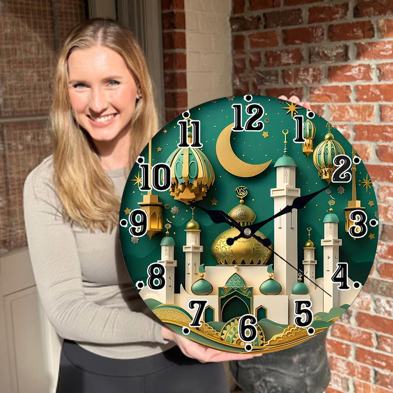🔥2026 Hot Sale 🔥Islamic Wall Decor Wood Clock