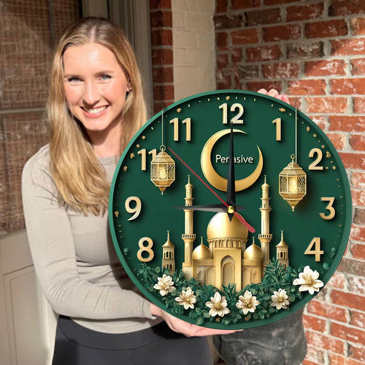 🔥2026 Hot Sale 🔥Islamic Wall Decor Wood Clock
