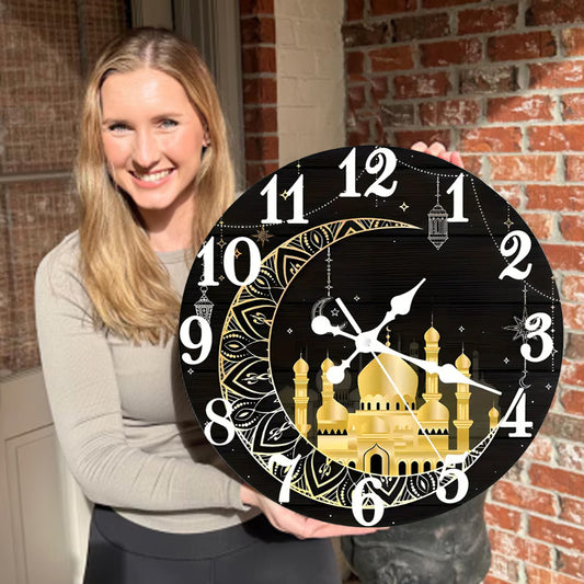 🔥2026 Hot Sale 🔥Islamic Wall Decor Wood Clock