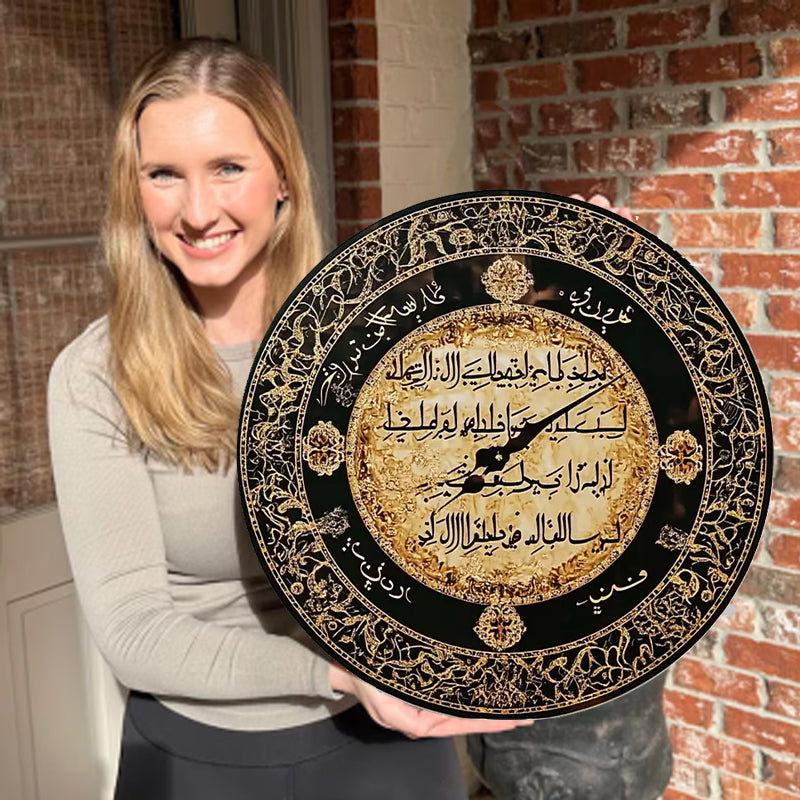 🔥2026 Hot Sale 🔥Islamic Wall Decor Wood Clock
