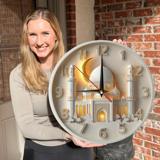 🔥2026 Hot Sale 🔥Islamic Wall Decor Wood Clock