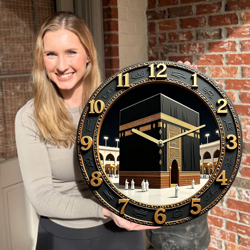 🔥2026 Hot Sale 🔥Islamic Wall Decor Wood Clock