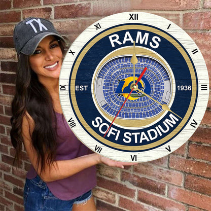Personalized Custom Louis-Rams Wooden Wall Clock