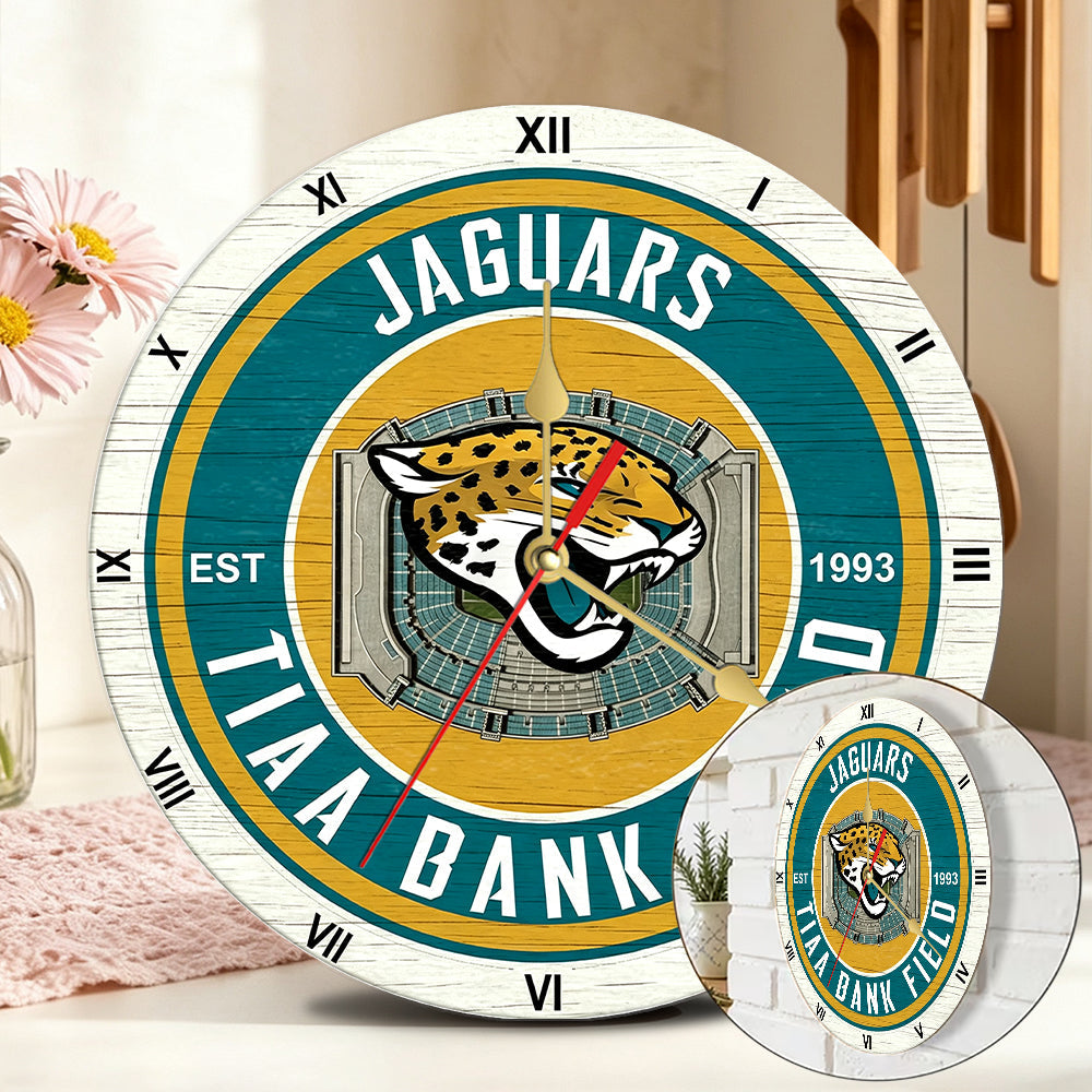 Personalized Custom Jacksonville Jaguars Wooden Wall Clock