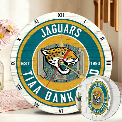 Personalized Custom Jacksonville Jaguars Wooden Wall Clock