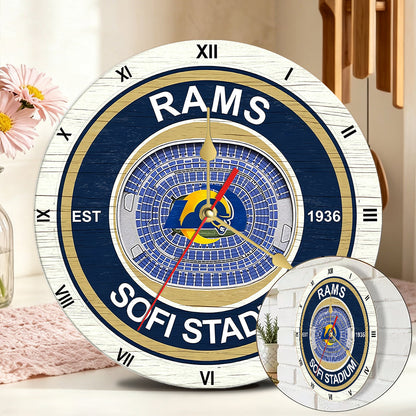 Personalized Custom Louis-Rams Wooden Wall Clock