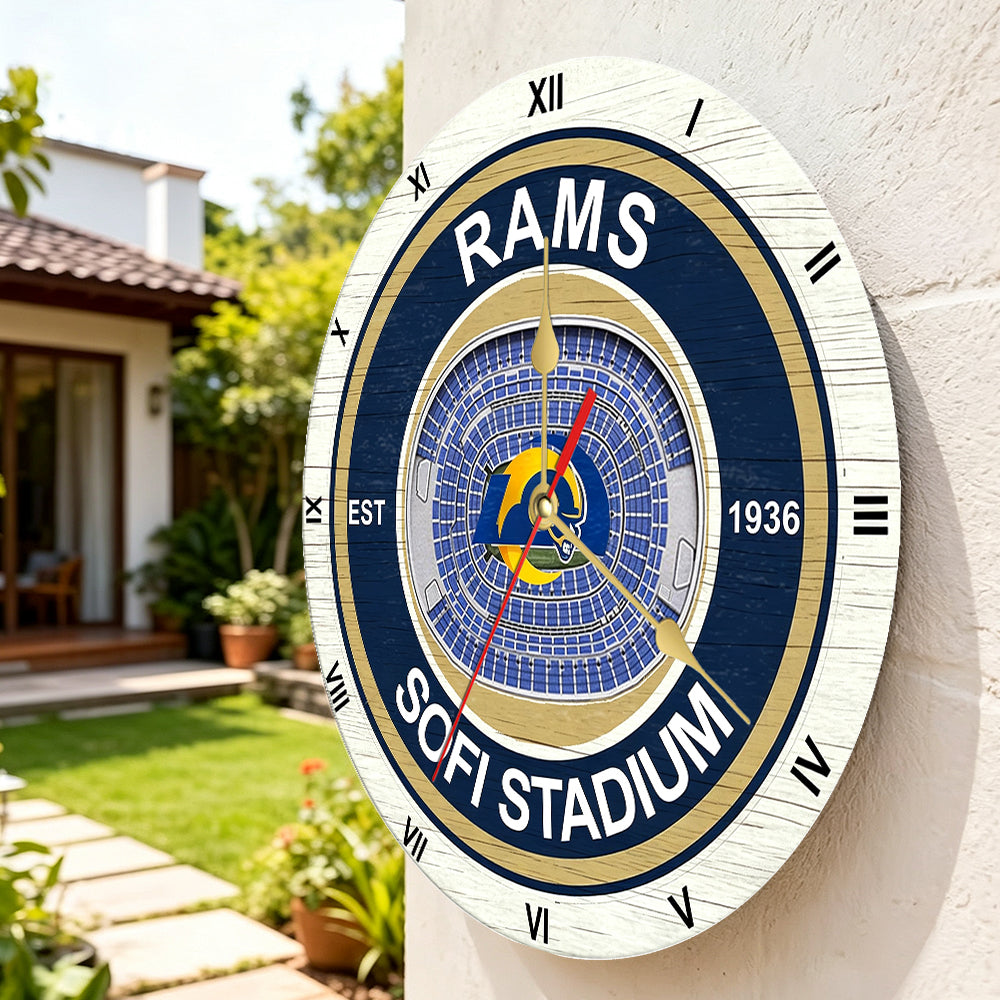 Personalized Custom Louis-Rams Wooden Wall Clock