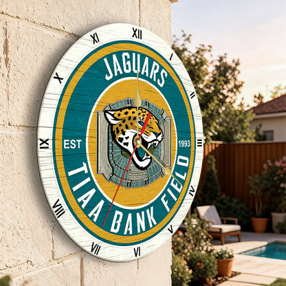 Personalized Custom Jacksonville Jaguars Wooden Wall Clock