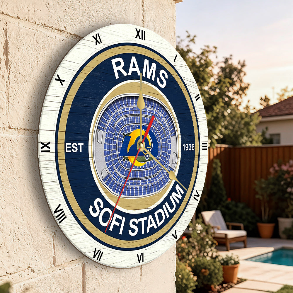 Personalized Custom Louis-Rams Wooden Wall Clock