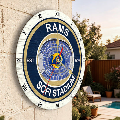 Personalized Custom Louis-Rams Wooden Wall Clock