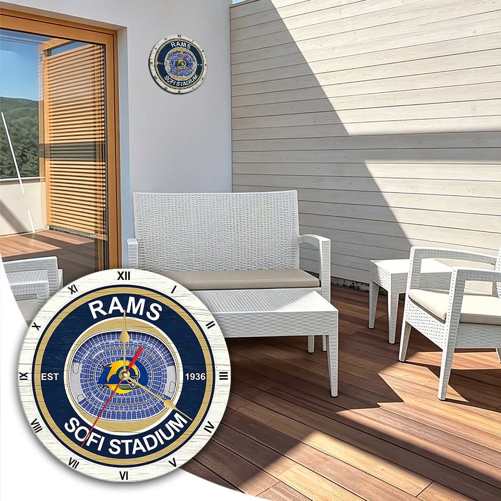Personalized Custom Louis-Rams Wooden Wall Clock