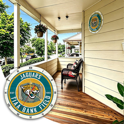 Personalized Custom Jacksonville Jaguars Wooden Wall Clock