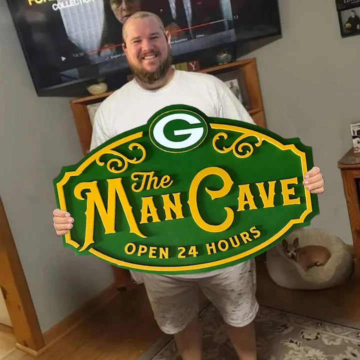 Custom Name Green Bay Packers Man Cave&Diva Cave Sign