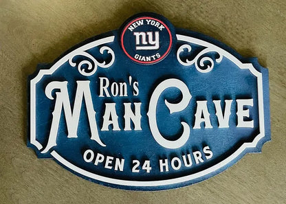 Custom Name New York Giants Man Cave&Diva Cave Sign