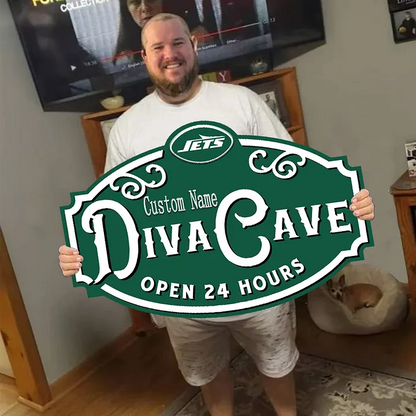 Custom Name New York Jets Man Cave&Diva Cave Sign
