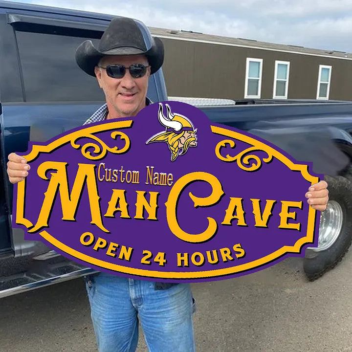 Custom Name Minnesota Vikings Man Cave&Diva Cave Sign